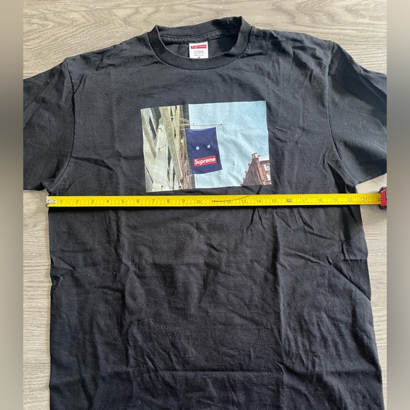 Supreme Banner Tee Men’s Black Tshirt Size Medium - Picture 8 of 9